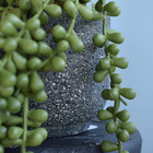 Arranjo De Folhagem Pendente Artificial No Vaso Azul | Formos